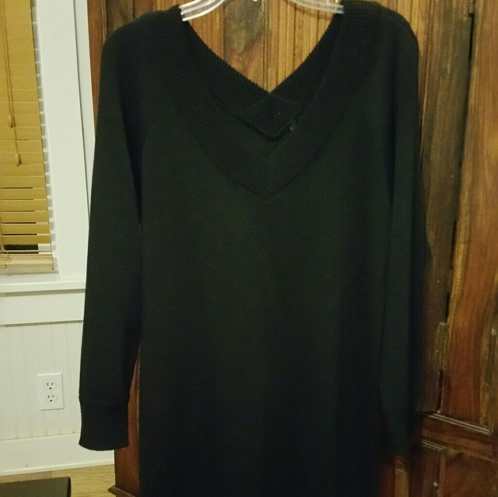 NINA LEONARD Black sweater dress size M